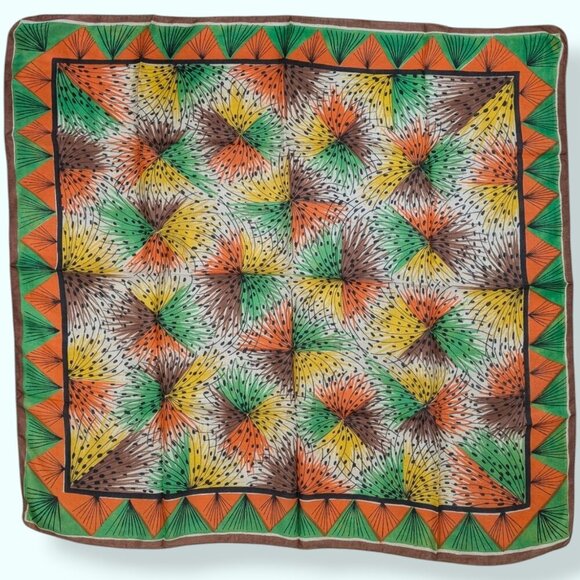 Vintage Silk Spotted Swirl Scarf - Picture 1 of 7